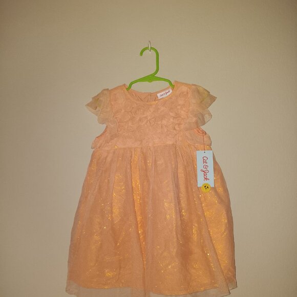 Peach Floral Tulle Dress - Picture 10 of 10